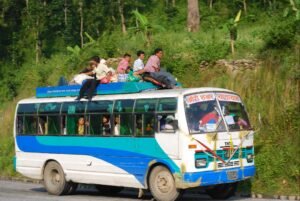 RSRTC bus at Jhunjhunu depot ready to depart for Sikar