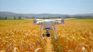 Kisan operating drone in Jhunjhunu field