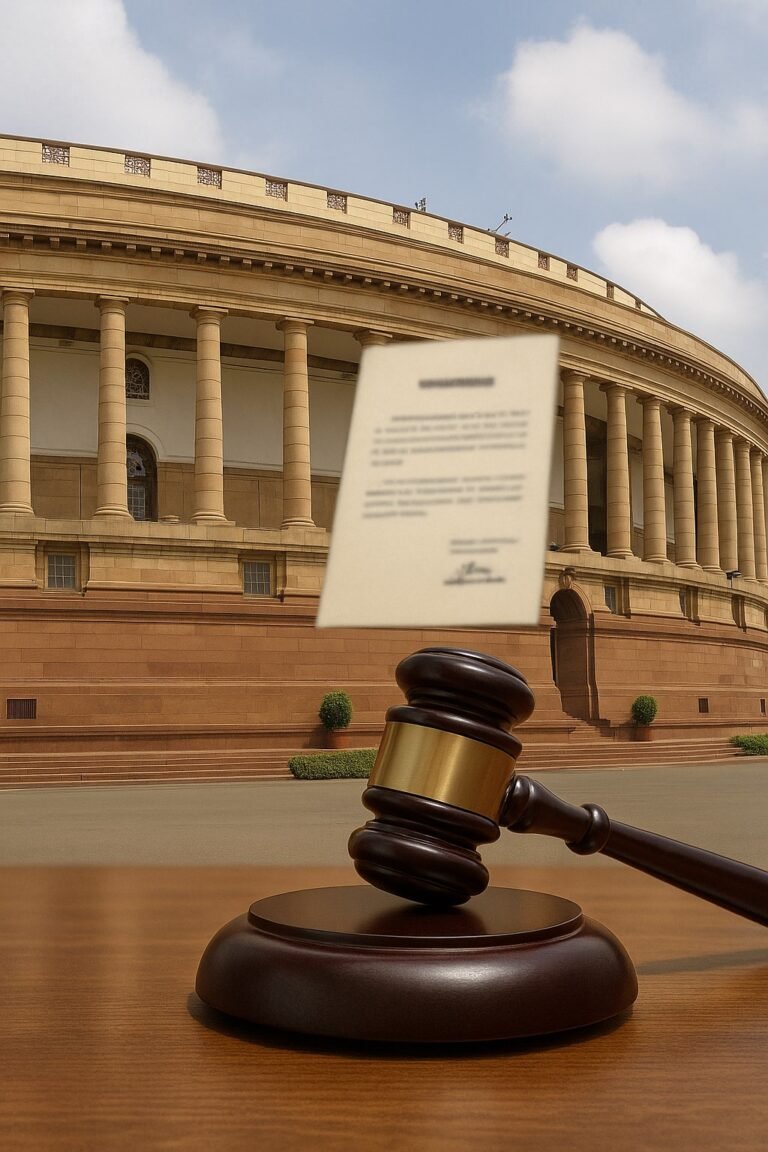 संसद भवन में जज पर महाभियोग प्रस्ताव की कार्यवाही