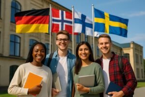 जर्मनी, नॉर्वे, फिनलैंड और स्वीडन में पढ़ते अंतरराष्ट्रीय छात्र