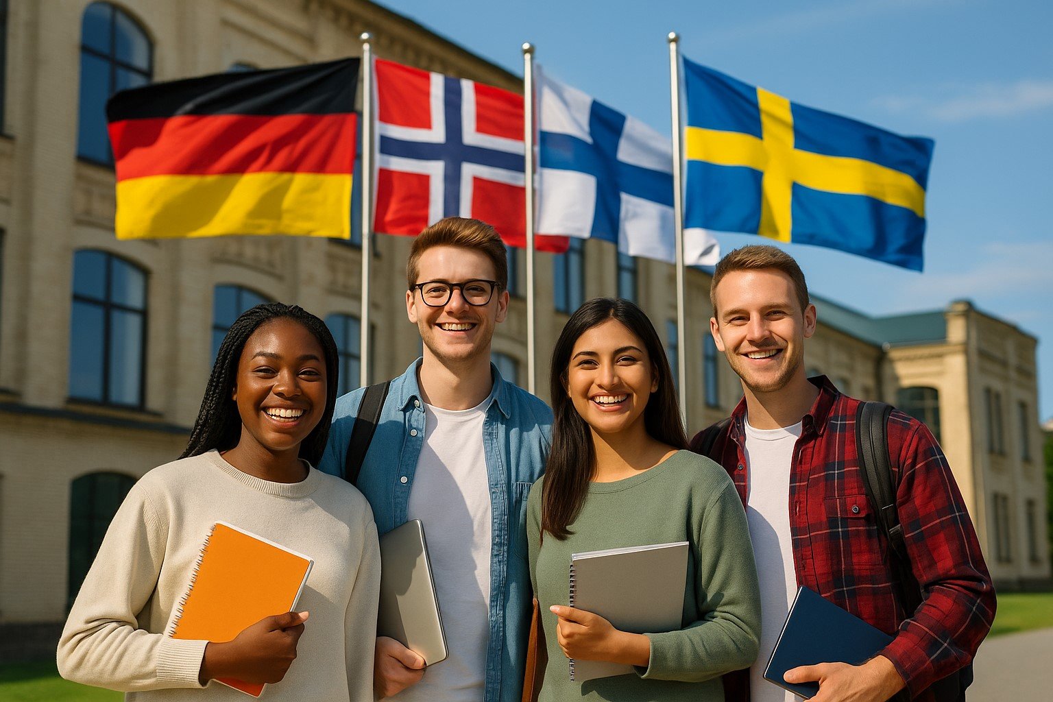जर्मनी, नॉर्वे, फिनलैंड और स्वीडन में पढ़ते अंतरराष्ट्रीय छात्र