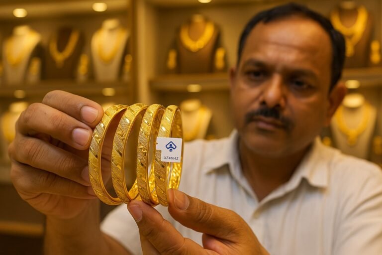 झुंझुनूं की दुकान में हॉलमार्क वाला 24 कैरेट सोना