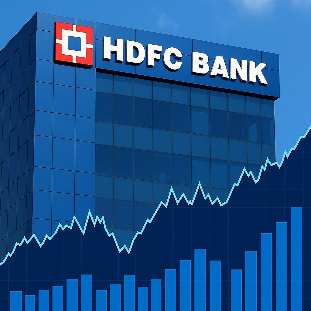 बीएसई और एनएसई पर बढ़ते HDFC बैंक के शेयर का ग्राफ