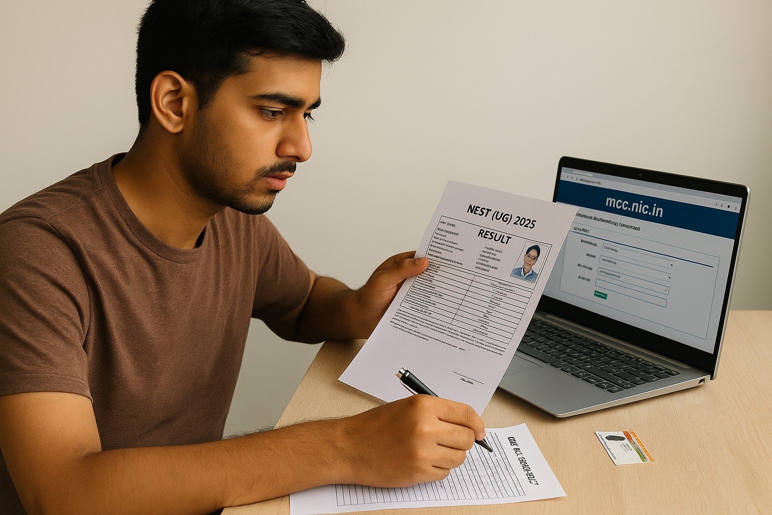 NEET UG रिजल्ट और MCC पोर्टल पर काउंसलिंग के लिए विकल्प भरता छात्र